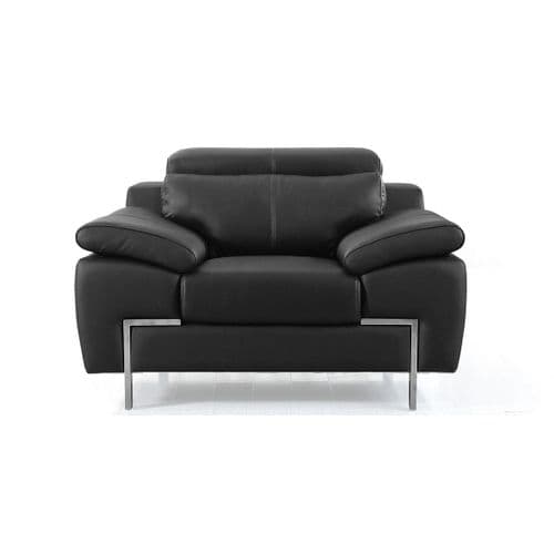 Fauteuil Cuir Design Kare Noir