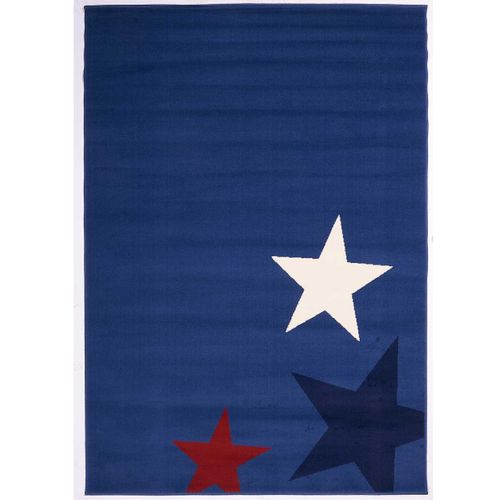 Tapis Enfant 160x230 Rectangle Tissé Bleu Af1 Star