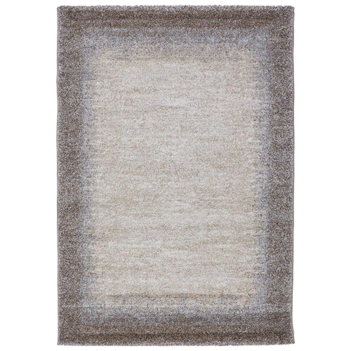 Tapis Salon 100x100 Tissé Marron Carré Motif Faux Uni Elegant 03