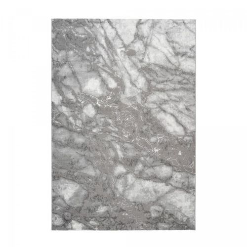 Tapis Salon 200x290 Tissé Gris Clair Et Gris Foncé Rectangle Motif Abstrait