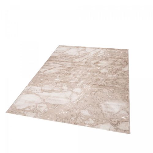 Tapis Chambre 160x230 Tissé Beige Et Crème Rectangle Motif Abstrait Marmar