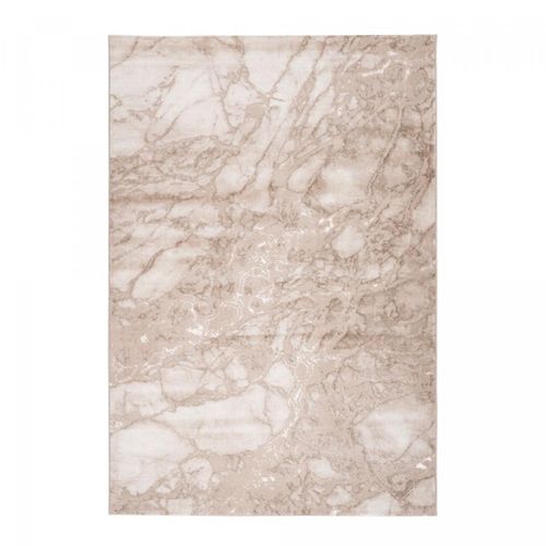 Tapis Chambre 160x230 Tissé Beige Et Crème Rectangle Motif Abstrait Marmar