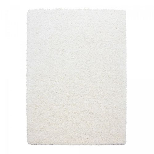 Tapis Poils Longs Shaggy 200x290 Rectangle Tissé Crème Motif Uni Uni L