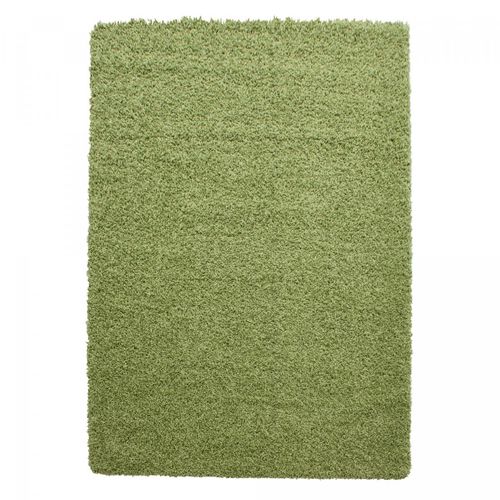 Tapis Poils Longs Shaggy 200x290 Rectangle Tissé Vert Motif Uni Uni L