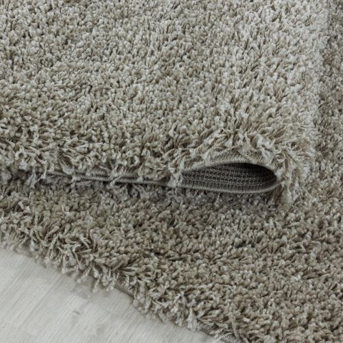 Tapis Poils Longs Shaggy 160x230 Rectangle Tissé Beige Motif Uni Uni I