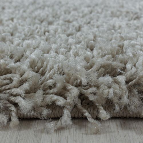 Tapis Poils Longs Shaggy 160x230 Rectangle Tissé Beige Motif Uni Uni I