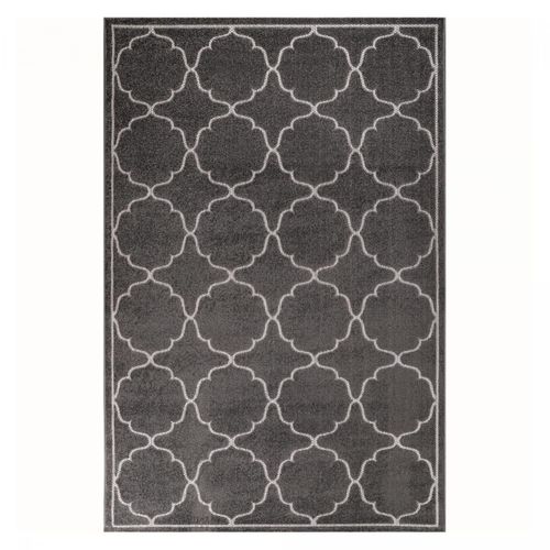 Tapis Extérieur 140x200 Tissé Kilim Gris Kuma