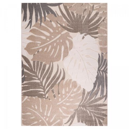 Tapis Extérieur 160x230 Tissé Kilim Beige Et Crème Chimeki