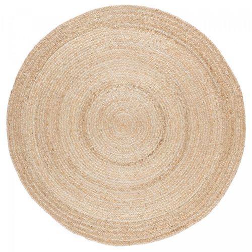 Tapis Jute Ø120cm Rond Tissé Beige Embow