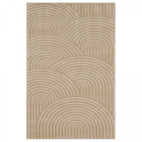 Tapis Chambre 80x150 Tissé Beige Rectangle Motif Géométrique Cerotea