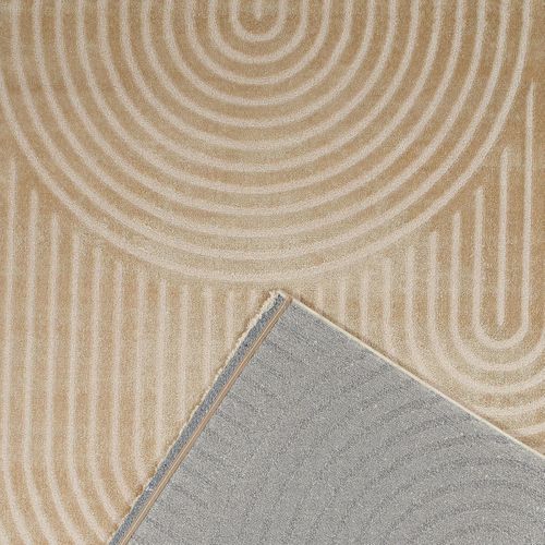 Tapis Chambre 80x150 Tissé Beige Rectangle Motif Géométrique Cerotea