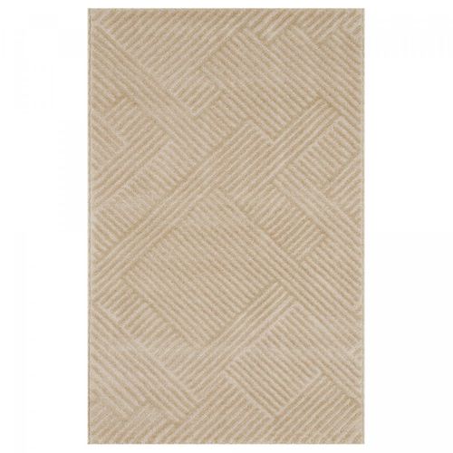 Tapis Chambre 80x150 Tissé Beige Rectangle Motif Géométrique Ceroteo