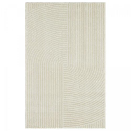 Tapis Chambre 80x150 Tissé Crème Rectangle Motif Géométrique Ceroti