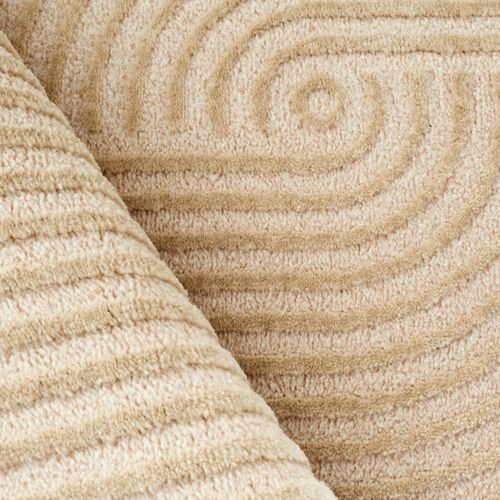 Tapis Chambre 80x150 Tissé Beige Rectangle Motif Géométrique Ceroti