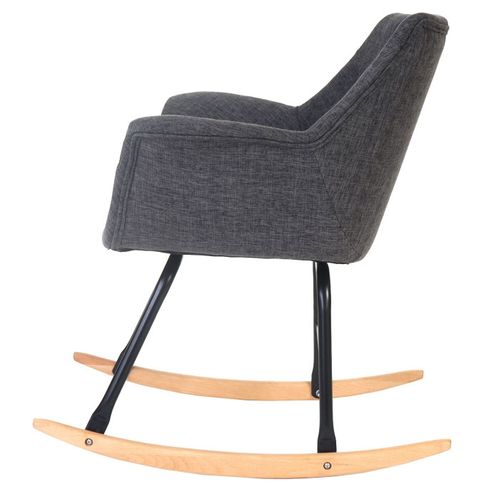 Fauteuil À Bascule Billy Tissu Gris