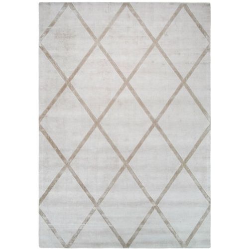 Tapis Fait Main Luxe 210 Ivory Taupe 80 X 150 Cm Beige