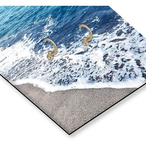 Horloge Plage Sereine Et Élégante - Décor Visuel Apaisant 25 X 65 Cm Bleu