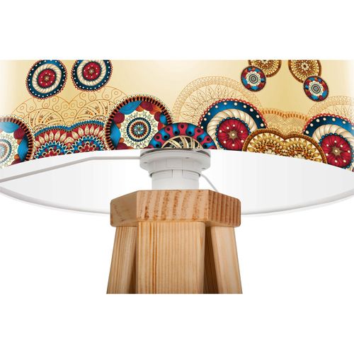 Lampe De Chevet Bois Multicolore 30x30x45cm