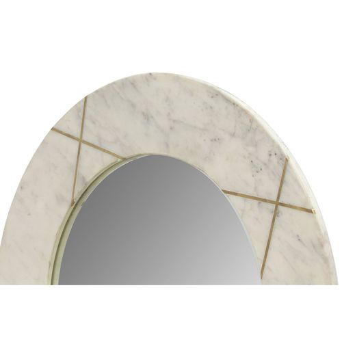 Miroir Mural Rond Blanc 61x61x2cm