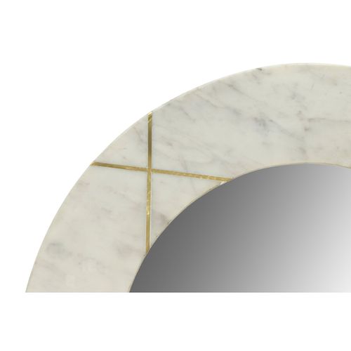 Miroir Mural Rond Blanc 61x61x2cm