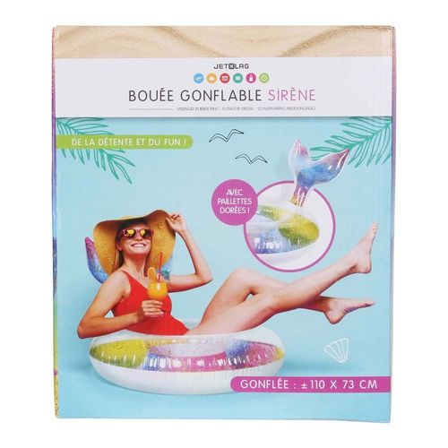 Bouée Gonflable "sirène" 110cm Multicolore