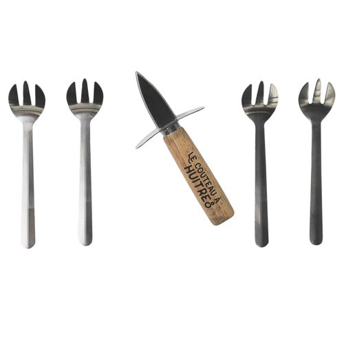 Coffret à huitres  Inox et bois