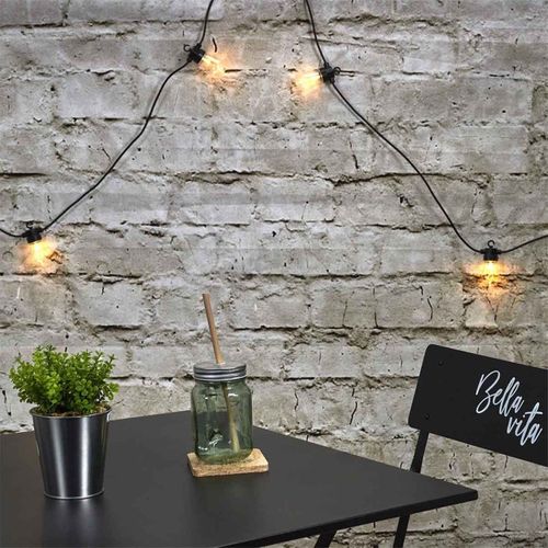 Guirlande Lumineuse Extérieur "ampoule Transparente" 5m Noir