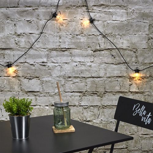 Guirlande Lumineuse Extérieur "ampoule Transparente" 5m Noir