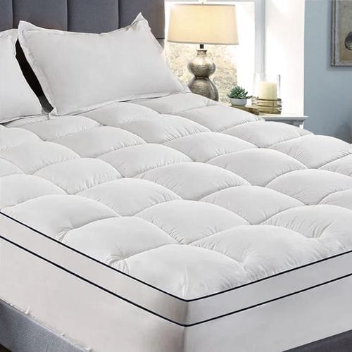 Surmatelas Plumes Luxe 140 x 190 cm - 100% plumes de canard pour confort inégal