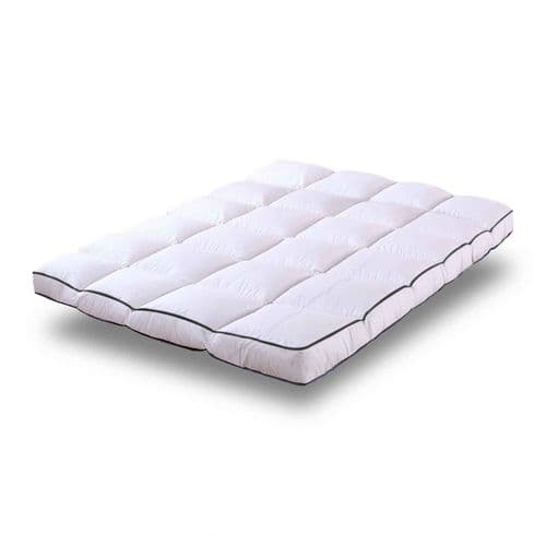 Surmatelas Plumes Luxe 140 x 190 cm - 100% plumes de canard pour confort inégal