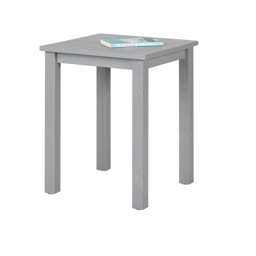 Table D'appoint En Bois Massif Coloris Gris - L. 45 X H. 55 X P. 45 Cm