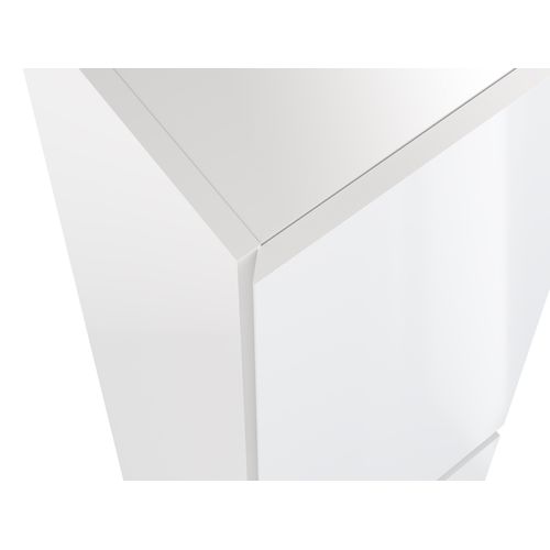 Colonne De Salle De Bain En Mélamine Coloris Blanc - Longueur 30 X Profondeur 27 X Hauteur 140 Cm