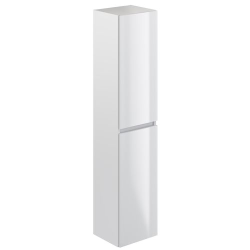 Colonne De Salle De Bain En Mélamine Coloris Blanc - Longueur 30 X Profondeur 27 X Hauteur 140 Cm