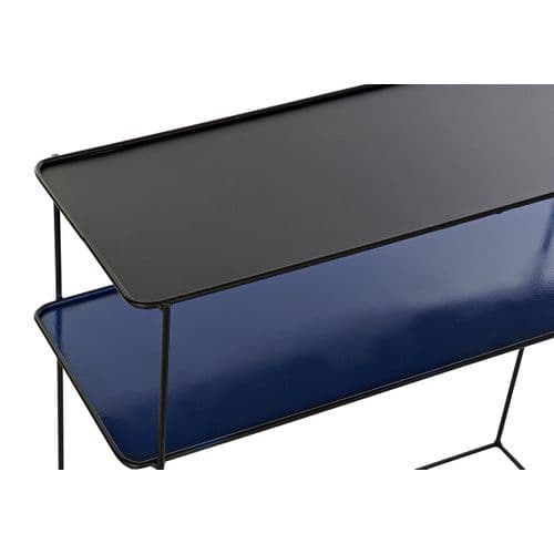 Ensemble 2 Consoles Meuble  Console En métal coloris Noir Et Bleu