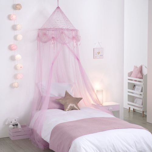 Ciel De Lit Pour Enfant Demoiselle - H. 250 Cm - Rose