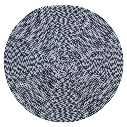 Lot De 6 Sets De Table Rond En Coton Alana - Diam. 38 Cm - Bleu