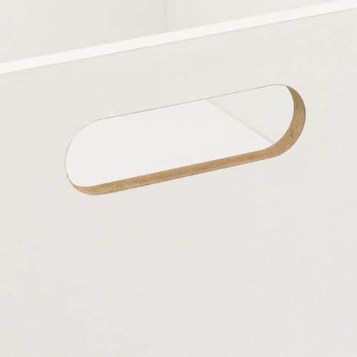 Lot De 2 Boîtes De Rangement Carrée En Mdf - L. 31 X H. 15 Cm - Blanc