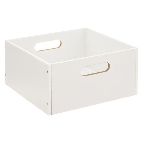 Lot De 2 Boîtes De Rangement Carrée En Mdf - L. 31 X H. 15 Cm - Blanc