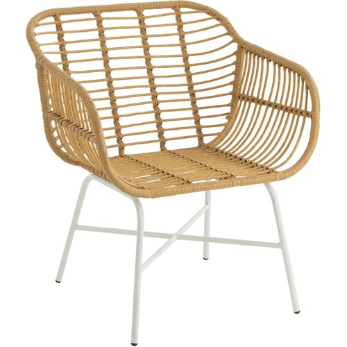 Fauteuil Extérieur Bois Clair Rotin 68x67x87,5cm