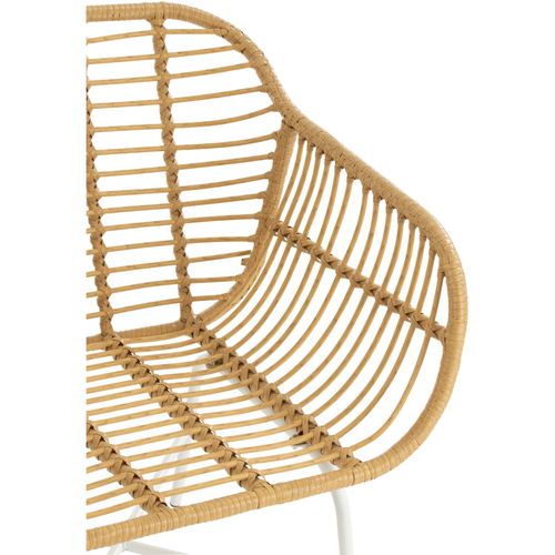 Fauteuil Extérieur Bois Clair Rotin 68x67x87,5cm