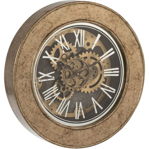 Horloge Murale Or Bois 50x8x50cm