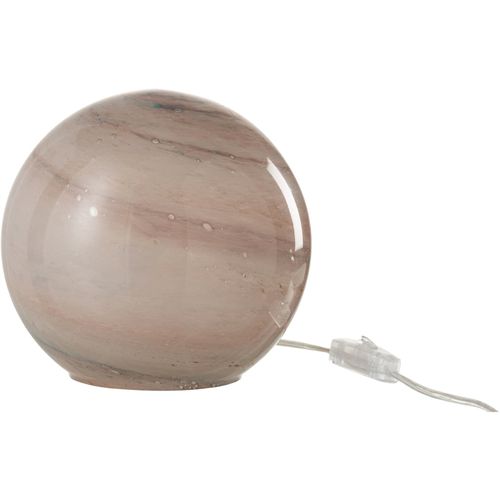 Lampe Boule Rose Verre 22x20x18,5cm