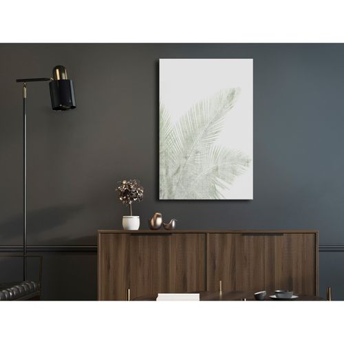 Tableau Velvet Green Vertical 80 X 120 Cm Blanc