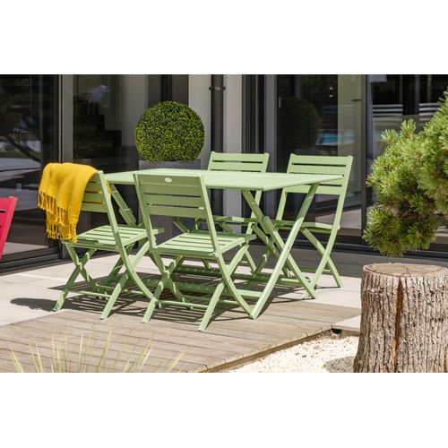 Lot De 2 Chaises De Jardin En Aluminium Vert Lagune - Marius