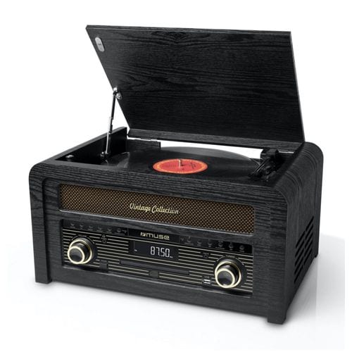 Platine Vinyle/cd/usb Stéréo 3 Vitesses 33/45/78t - Mt115w