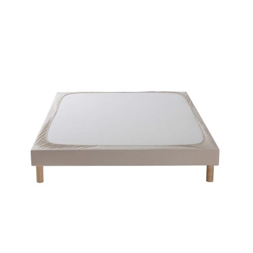 Cache Sommier Coton Jersey Beige 150x190