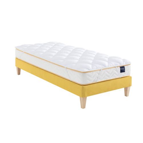 Surmatelas Ouate 600g S25 Soutien Ferme 90x200 - 1 Personne - Accueil Confortable