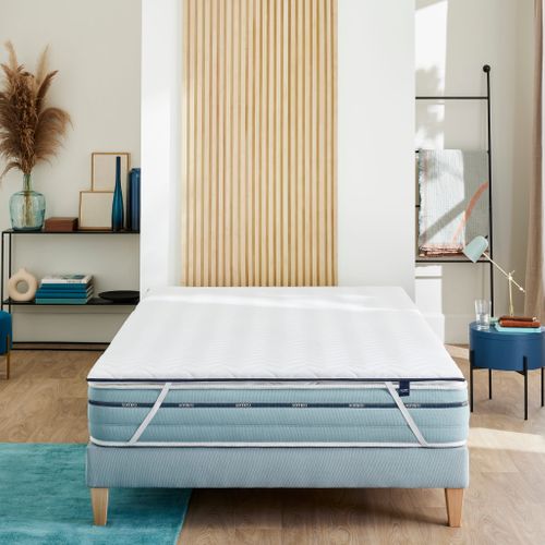 Surmatelas Mousse Mémoire 5 Cm S65 Soutien Mi-ferme 130x190 - 2 Personnes - Accueil Très Moelleux