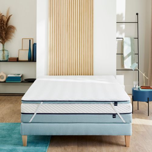 Surmatelas Mousse Mémoire 7 Cm S75 Soutien Mi-ferme 70x190 - 1 Personne - Accueil Très Moelleux