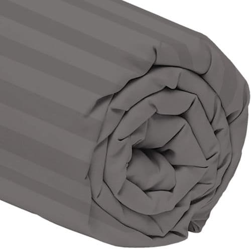 Drap Housse Satin Gris 160x200